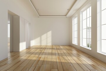 Obraz premium Modern 3D Render of Empty Interior Space