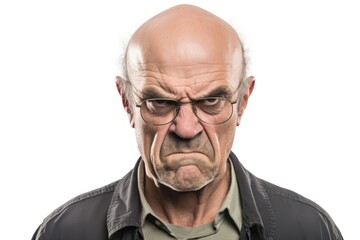 Obraz premium Angry man portrait glasses adult.