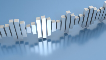 3D simple, abstract graphic art or background. 3D rendering	