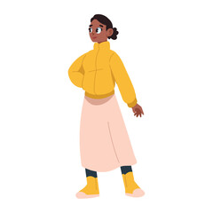 woman wearing autumn clothes