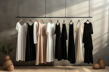 Boutique fashion dress arrangement.