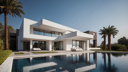 Fototapeta premium luxury home with pool
