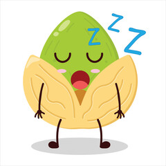 cute rest expression of pistachio character