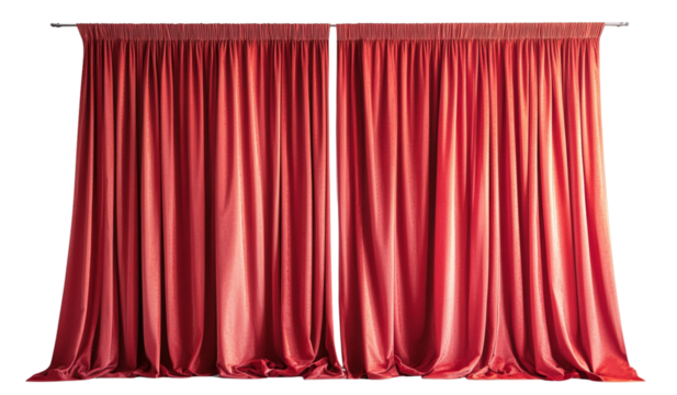 Red curtains cut out - Powered by Adobe
