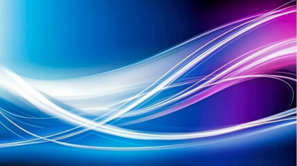 Vivid blue and pink waves intertwine dynamically, creating an energetic abstract design with glowing lines and vibrant movement.