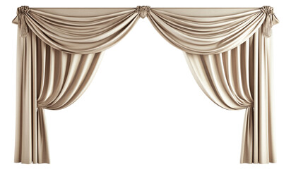 Beige curtains cut out