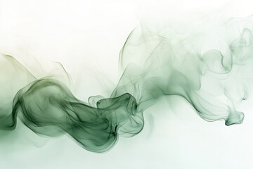 Obraz premium A green smokey line with a white background