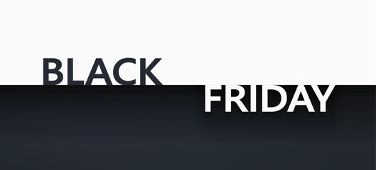 Fototapeta premium a black friday banner text with shadow