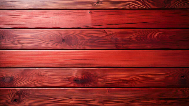 Horizontal wooden planks with a smooth finish in rich red tones, highlighting natural wood grain and texture beautifully.