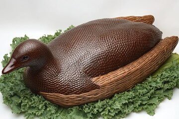 Obraz premium Brown Duck Serving Dish.