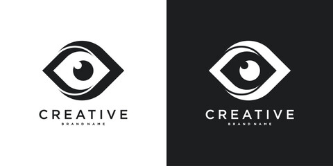Obraz premium Eye care logo design. Premium Vector