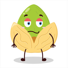 Obraz premium cute silent expression of pistachio character