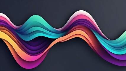 Dynamic Waves , energetic ,visually striking futuristic illustration, dynamic dimensions , Artistic 3D abstract background