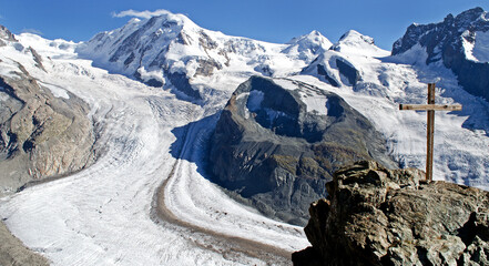 Berge und Gletscher am Matterhorn