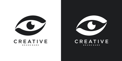 Eye care logo design. Premium Vector