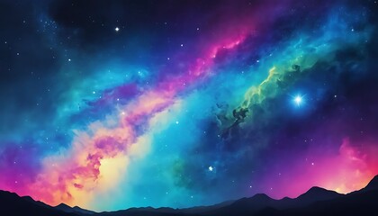 Naklejka premium starry night sky