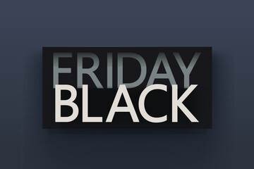 black friday modern board on dark back