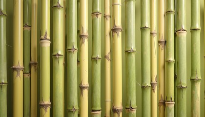 Fresh Bamboo Pattern in Natural Green for Zen Design