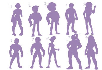 silouette personnages