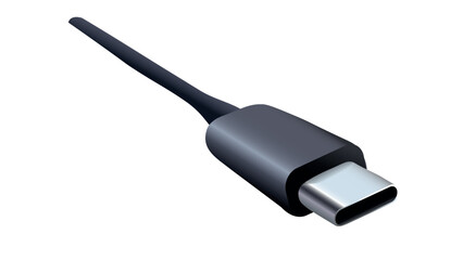 Fast charging type C cable. USB Type C Cable Plugs Isolated on White Background. realistic vector. 