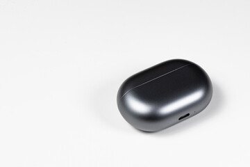 Luxury bluetooth Wireless charge case isolated on white background.