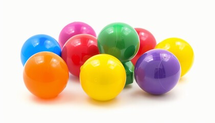 Vibrant Kids' Balls: Stand Out Against a White Backdrop