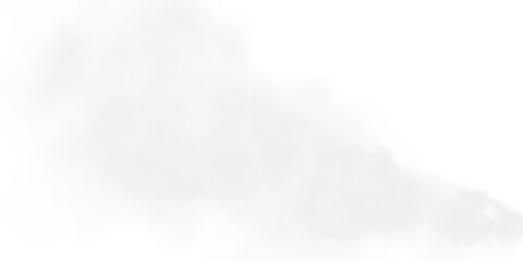 Grey fog or smoke. Grey smog clouds rising from bottom to top on floor, isolated transparent special effect. Magic haze. PNG.
