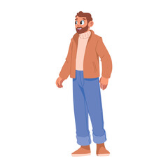 man wearing autumn clothes