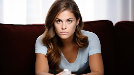 Close-up of the face of a European woman, emphasizing the eyes, the color of her eyes and the sunlight hitting her face.