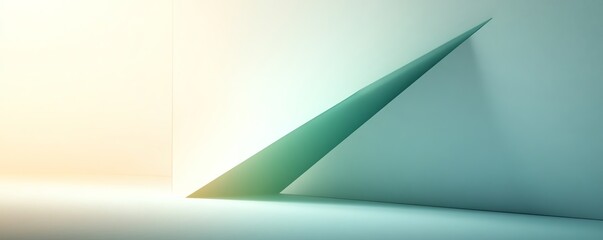 Stylized 3D illustration of a green upwardpointing arrow, showcased against a minimalistic white background, emphasizing direction and upward trends