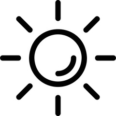 Simple vector icon sun