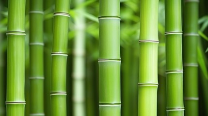 Obraz premium Bamboo stalks, lush green forest, natural beauty, tranquility