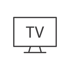 DIGITAL TV stroke icon in black