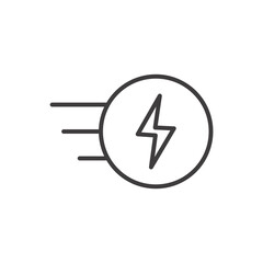 FAST CHARGE stroke icon in black