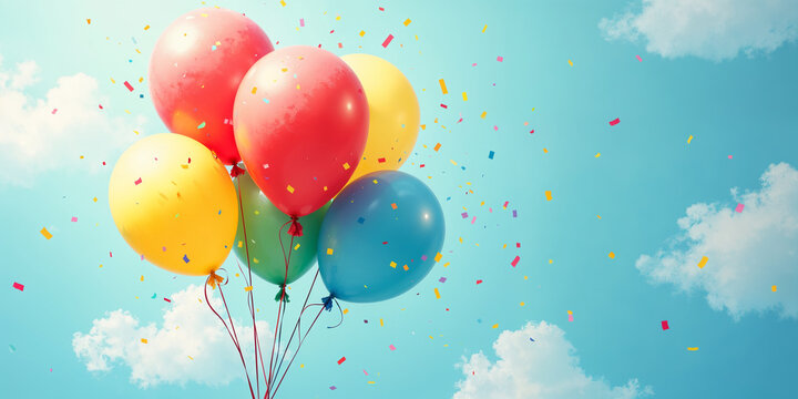 colorful balloons in the sky