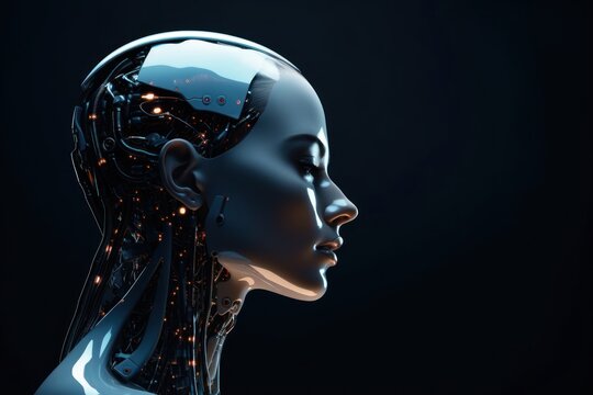 Female minimal robot futuristic technology female.