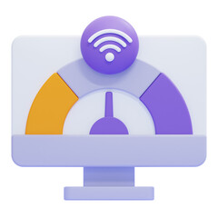 PNG 3D bandwidth icon isolated on a white background 