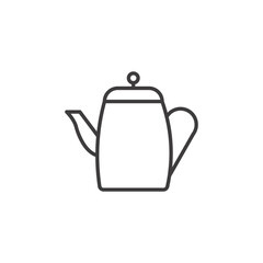 PORCELAIN TEA POT stroke icon in black