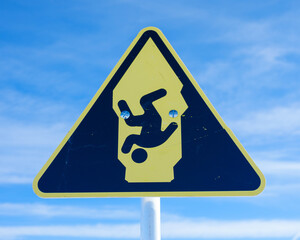 sign, road, warning, symbol, crossing, pedestrian, traffic, safety, danger, caution, triangle, sky, yellow, roadsign, hazard, walk, signage, signpost, ski, France, Fujifilm x100V