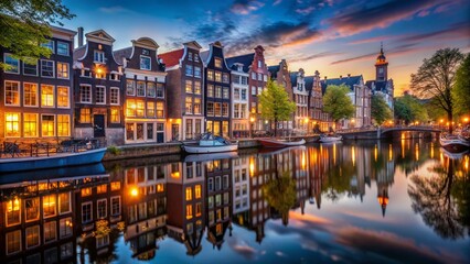 Beautiful Amsterdam Canals at Night - Low Light Photography of Iconic Dutch Architecture