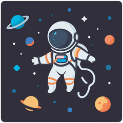 Art and Illustration of astronaut perfect for design