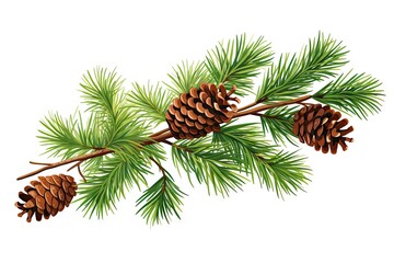 Pine tree christmas branch.