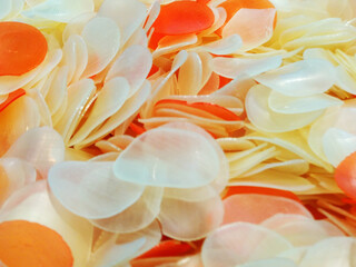 Prawn cracker sold in supermarkets.