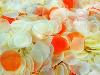 Prawn cracker sold in supermarkets.