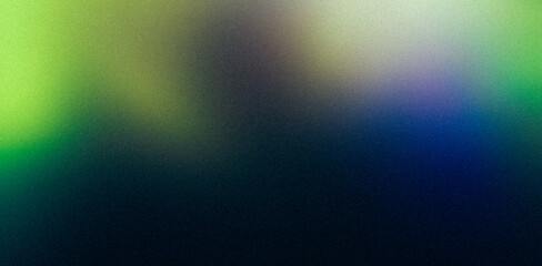 Blue green glowing color grainy gradient background. Abstract colorful vibrant wave shaped, color flow, noise texture, bright, shine, website header, poster, cover, banner