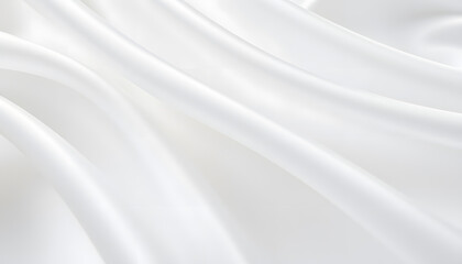 Obraz premium Close-up of Smooth White Silk Fabric Background isolated with white highlights, png