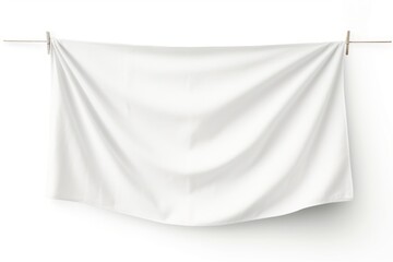 Naklejka premium White textile banner backgrounds white white background.