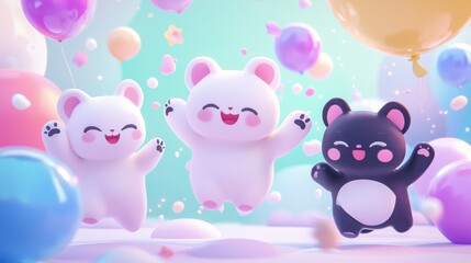 Fototapeta premium Charming Animal and Virtual Influencer Campaigns: Engaging Consumers in the Metaverse
