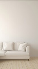 Aesthetic sofa in living room wallpaper architecture furniture cushion.