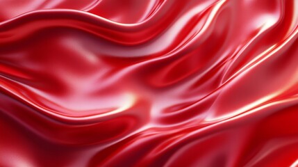 Fototapeta premium A red fabric with a wave pattern